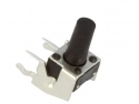 Microswitch drukknop (maakcontact) 6x6x11mm vertikaal